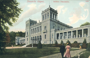 Schloss Dwasieden (b. Sassnitz/Rügen)kurz nach der Fertigstellung 1877 /Fotoquelle: Buch "Das weisse Schloss am Meer" / TENNEMANN Verlag