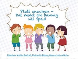 Flyer "Platt snacken" zum Plattdeutsch-Wettbewerb Mecklenburg-Vorpommern (Bildquelle: Ministerium für Bildung, Wissenschaft und Kultur M-V)