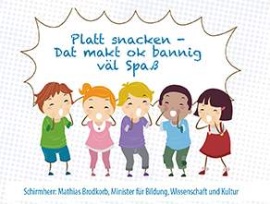 Flyer "Platt snacken" zum Plattdeutsch-Wettbewerb Mecklenburg-Vorpommern (Bildquelle: Ministerium für Bildung, Wissenschaft und Kultur M-V)